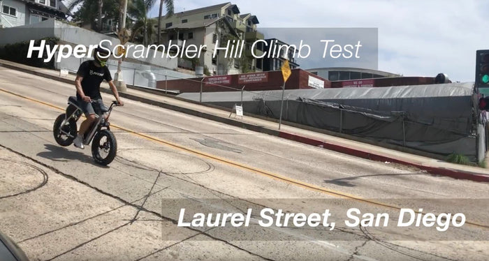 Going up the steepest hill in SD with the HS!