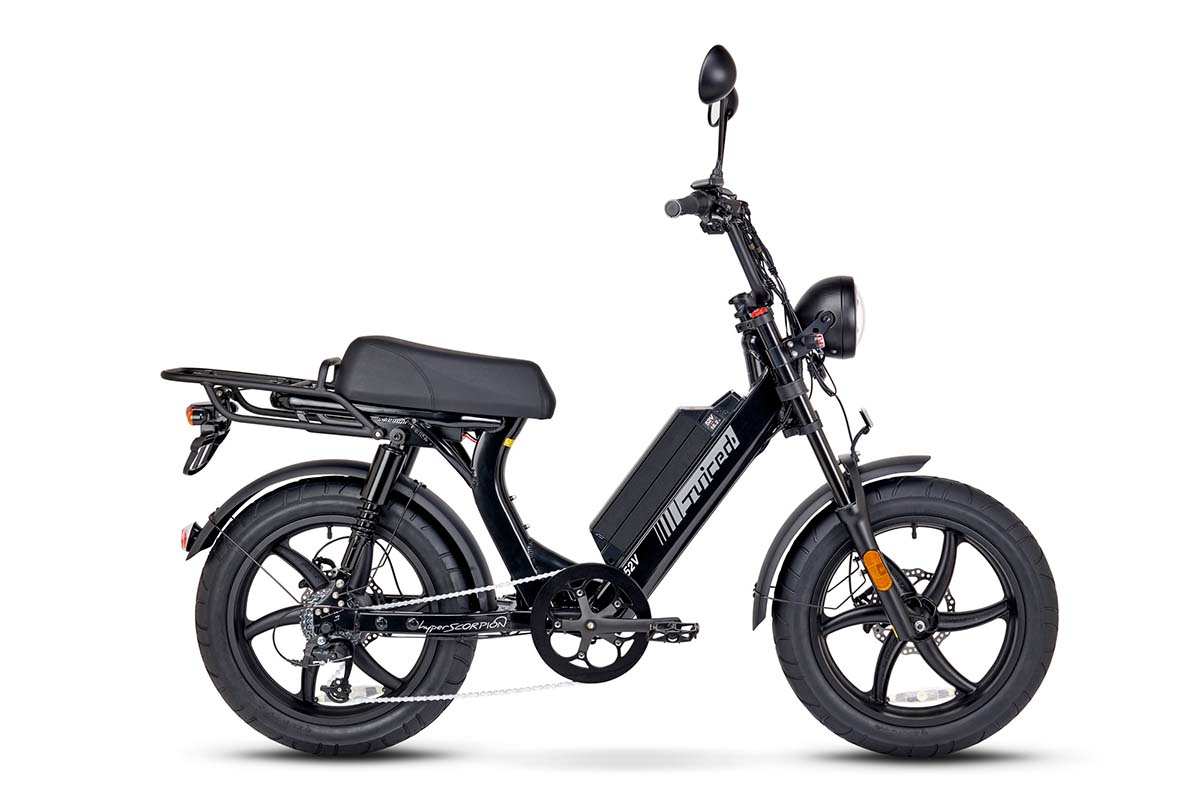 HyperScorpion Moped Style E-Bike Long Range Juiced Bikes