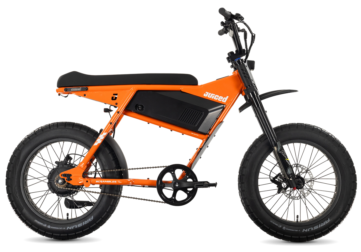 electric bikes without pedals Juiced Scrambler